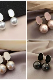 Elegant Dual-Tone Ball Earrings