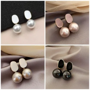 Elegant Dual-Tone Ball Earrings