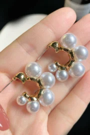 Pearl Hoop Earrings