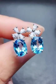 Ocean Blue & Red Denzel Earrings