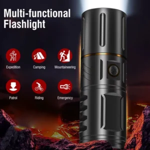Multi-Functional Rechargeable Flashlight with Power Bank