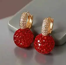 Red Ball Drop Earring – Elegant, Stylish & Comfortable